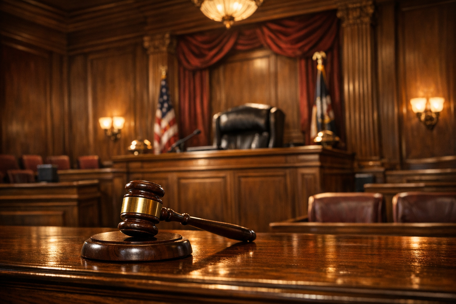 Courtroom with gavel